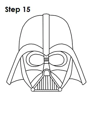 Draw Darth Vader Step 15
