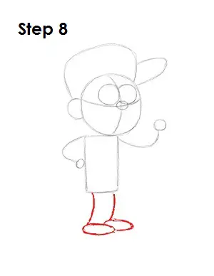 Draw Dipper Pines Step 8