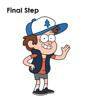 Draw Dipper Pines Completed Drawing