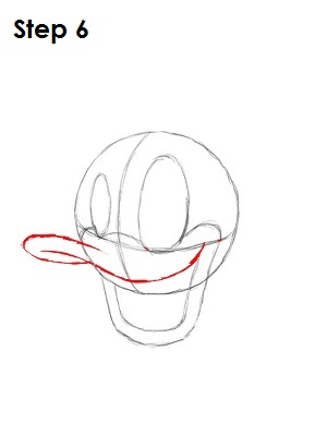 Draw Donald Duck Step 6