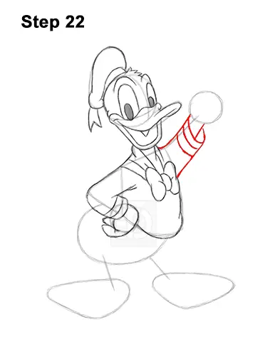 How to Draw Donald Duck Full Body 22