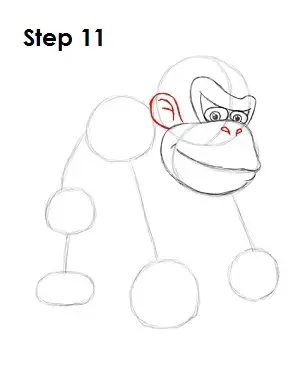 Draw Donkey Kong Step 11