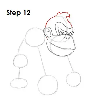 Draw Donkey Kong Step 12