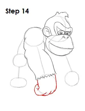 Draw Donkey Kong Step 14