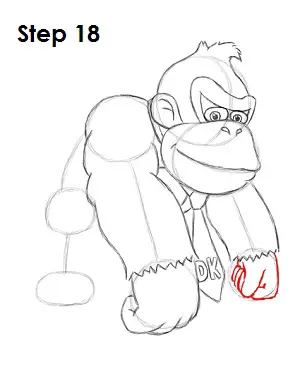 Draw Donkey Kong Step 18