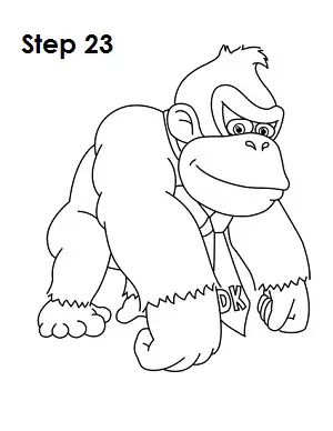 Draw Donkey Kong Step 23