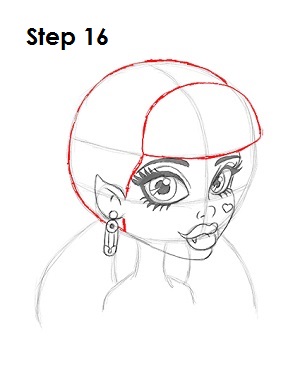 How to Draw Draculaura Step 16
