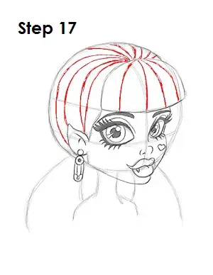 How to Draw Draculaura Step 17