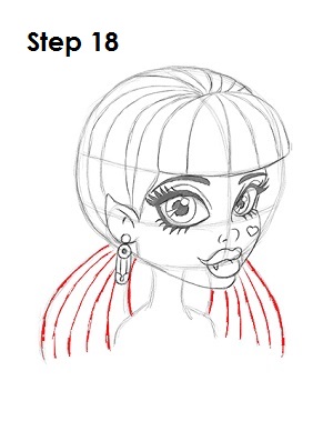 How to Draw Draculaura Step 18