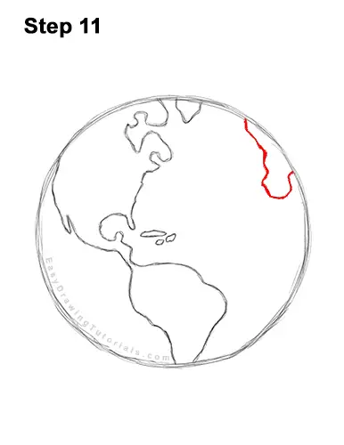How to Draw Cartoon Planet Earth World Globe Clipart 11