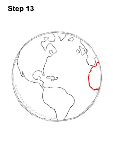How to Draw Cartoon Planet Earth World Globe Clipart 13