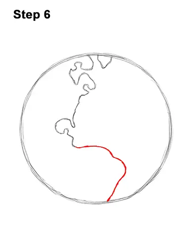 How to Draw Cartoon Planet Earth World Globe Clipart 6