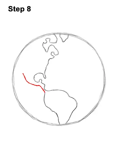 How to Draw Cartoon Planet Earth World Globe Clipart 8