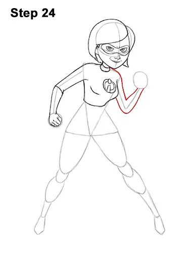 How to Draw Elastigirl Helen Parr Incredibles 24