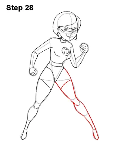 How to Draw Elastigirl Helen Parr Incredibles 28