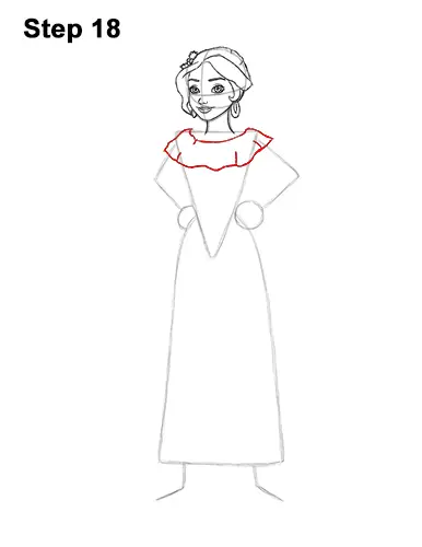 How to Draw Princess Elena of Avalor Full Body 18
