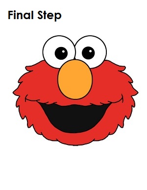 Draw Elmo Completed Drawing