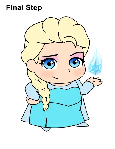 Draw Mini Chibi Cute Little Elsa Frozen