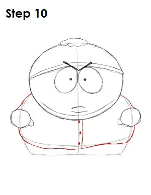 Draw Eric Cartman Step 10