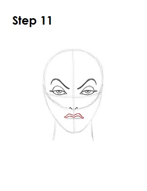 How to Draw Evil Queen Step 11