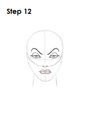 How to Draw Evil Queen Step 12