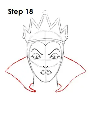 How to Draw Evil Queen Step 18