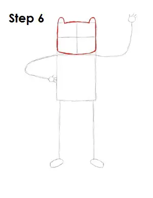 How to Draw Finn Step 6