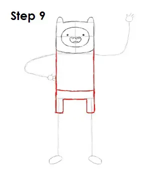 How to Draw Finn Step 9