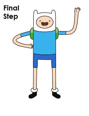 How to Draw Finn Completed Drawing