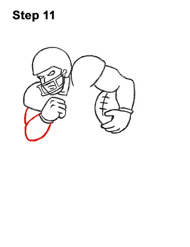 How to Draw Cartoon Football Player 11