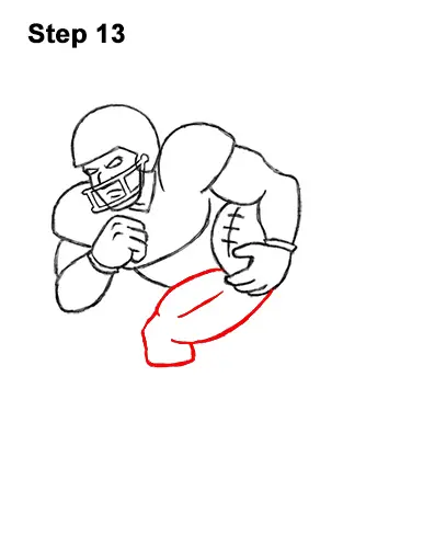 How to Draw Cartoon Football Player 13