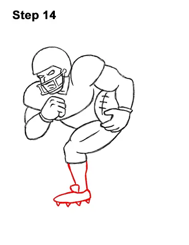 How to Draw Cartoon Football Player 14