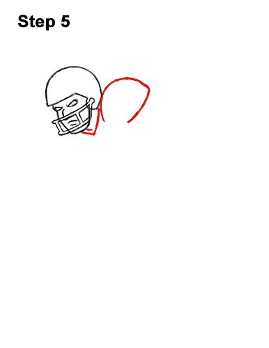 How to Draw Cartoon Football Player 5