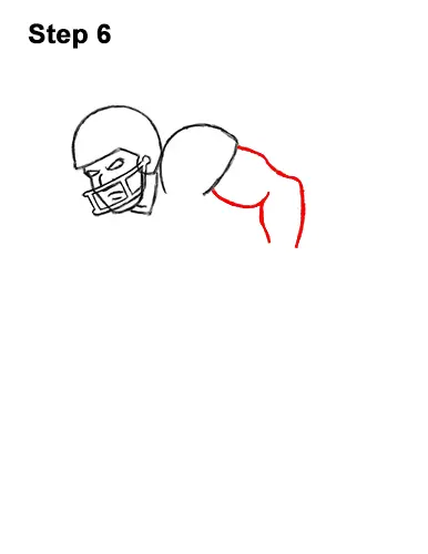 How to Draw Cartoon Football Player 6