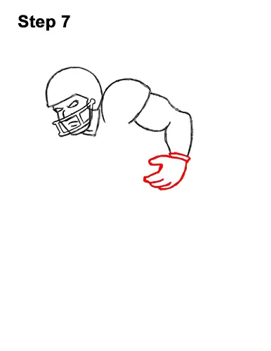 How to Draw Cartoon Football Player 7