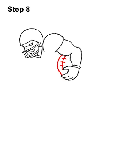 How to Draw Cartoon Football Player 8