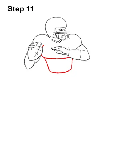 How to Draw a Cartoon Football Player Quarterback 11