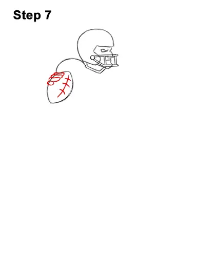 How to Draw a Cartoon Football Player Quarterback 7
