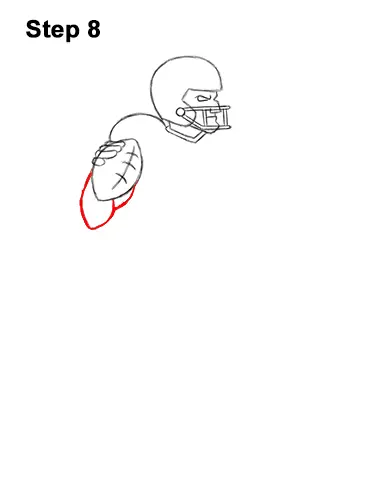 How to Draw a Cartoon Football Player Quarterback 8