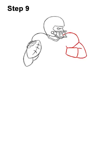 How to Draw a Cartoon Football Player Quarterback 9