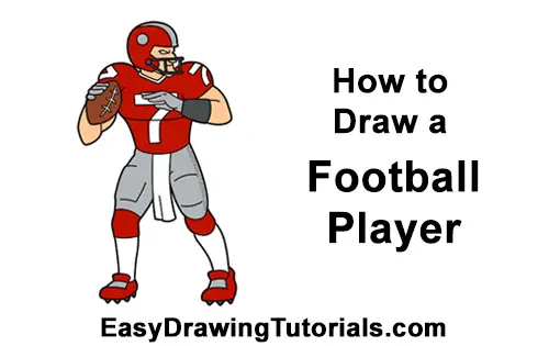 How to Draw a Football Player Quarterback VIDEO Step