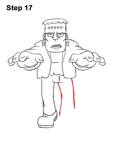 How to Draw Cartoon Frankenstein Monster Halloween 17