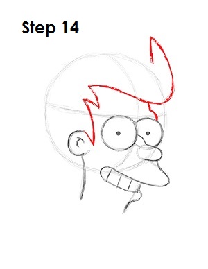 How to Draw Fry Step 14