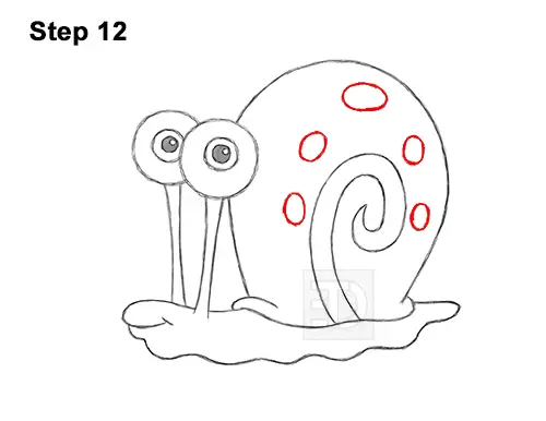 How to Draw Gary the Snail Spongebob Squarepants 12