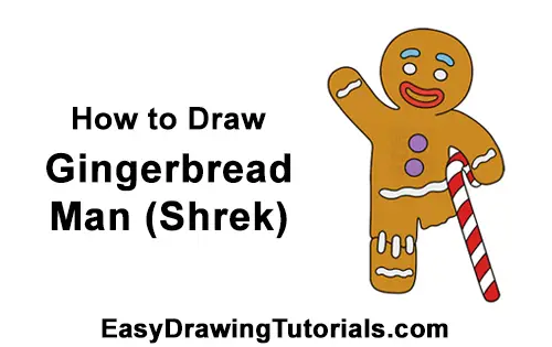 How to Draw the Gingerbread Man (Shrek) VIDEO & Step-by-Step ...