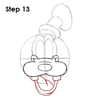Draw Goofy Step 13