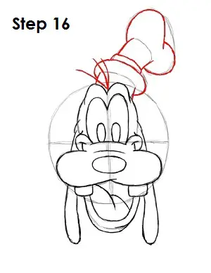 Draw Goofy Step 16