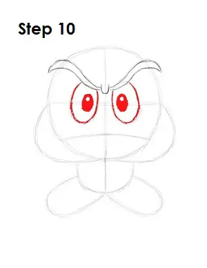 How to Draw Goomba Step 10