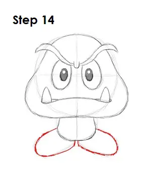 How to Draw Goomba Step 14