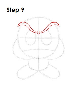 How to Draw Goomba Step 9
